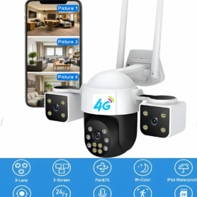 Caméra De Surveillance Intelligente OSQD – Carte SIM 4G – Détection De Mouvement – 128 Go – Monocanal