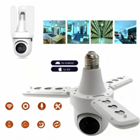 Caméra De Surveillance IP Sans Fil Lumineuse – Wi-Fi – Angle De Vision À 360° – Suivi Automatique – Résistante À L’eau