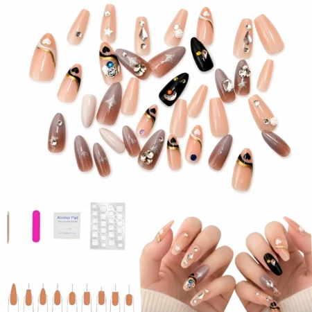 Kit D'ongles Artificiels Haut De Gamme 36 Pièces – Design Élégant – Application Facile – Réutilisable – Haute Qualité