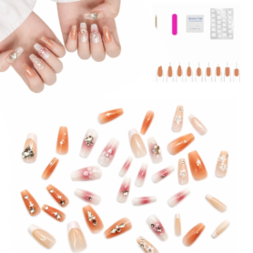 Kit D’ongles Artificiels Haut De Gamme 36 Pièces – Design Élégant – Application Facile – Réutilisable – Haute Qualité