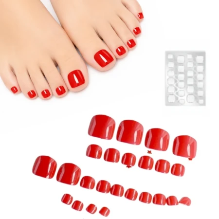 24 Faux Ongles De Pieds Haut De Gamme – Un Design Élégant Et Une Finition Digne D'un Salon En Quelques Minutes