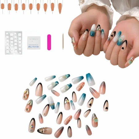 Kit D'ongles Artificiels Haut De Gamme 36 Pièces – Design Élégant – Application Facile – Réutilisable – Haute Qualité