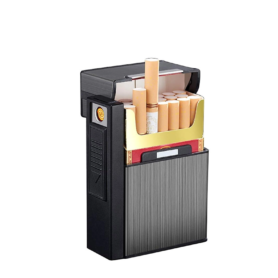 Étui À cigarettes 2 en 1 Avec Briquet USB – Pouvant Contenir 20 Cigarettes De Taille Standard