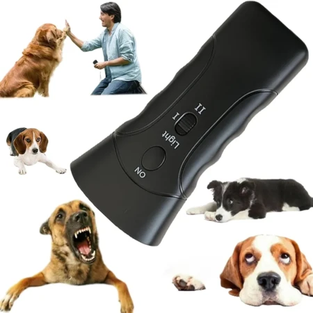 Nouvel Appareil De Dressage Canin - Dispositif Anti-Aboiements À Ultrasons - Lumière LED et 3 Modes - Silencieux