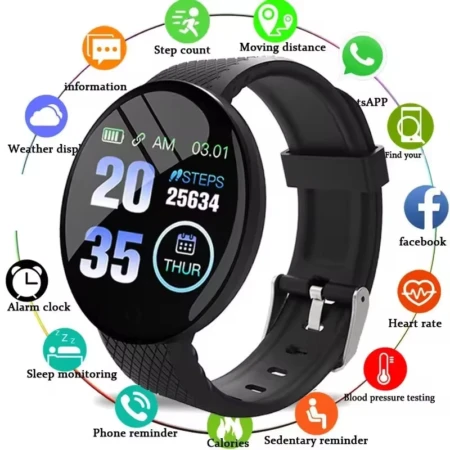 Montre Connectée Bloat D18 - Écran Tactile Couleur - Compatible Avec Tous Les Smartphones_M4
