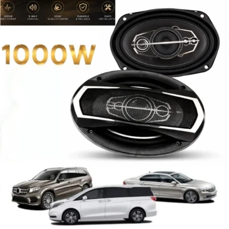 Haut-Parleurs Doubles Pour Voiture - 1000 W Coaxiaux - Large Bande - Haute Qualité Sonore - Installation Sans Perte