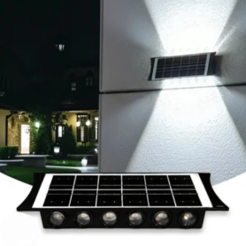 Projecteur Solaire Résistante À L’eau IP65 – Extenseur – 8 Lampe Éclairage Puissant