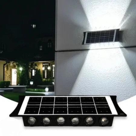 Projecteur Solaire Résistante À L'eau IP65 - Extenseur - 8 Lampe Éclairage Puissant