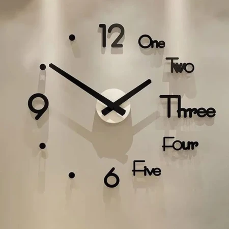 Horloge Murale Moderne – 3D – Adhésive