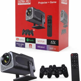 Mini-Projecteur Portable 4K FHD 1080P – Rotation à 180° – Système Android 11.0 – Écran Jusqu’à 135 Pouces