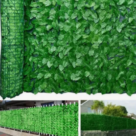 Clôture De Jardin Artificielle En Feuilles – 3 m/1 – Revêtement Mural D’intimité