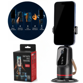 Stabilisateur Pour Smartphone Q03 Avec IA – Rotation À 360° – Avec L’écran Face À I’IA