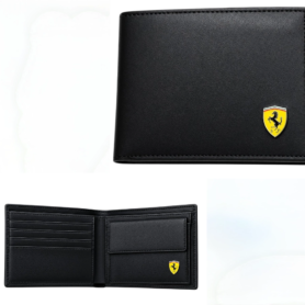 Portefeuille Pour Homme De Luxe Noir – Bi-pli – Multiples Compartiments – Avec Coffret Cadeau