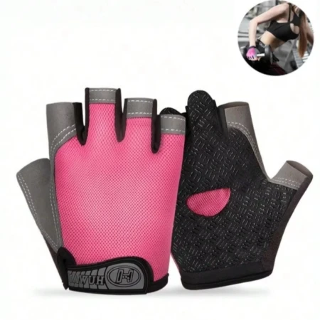 Une Paire De Gants De Sport Pour Femmes – Respirants – De Couleur Rose