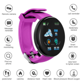 Montre Connectée Bloat D18 – Écran Tactile Couleur – Compatible Avec Tous Les Smartphones_M4 – Rose