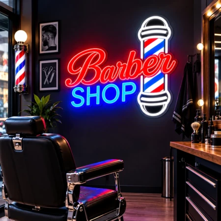 Enseigne Néon LED Barber Shop Pour Décoration De Salon De Coiffure